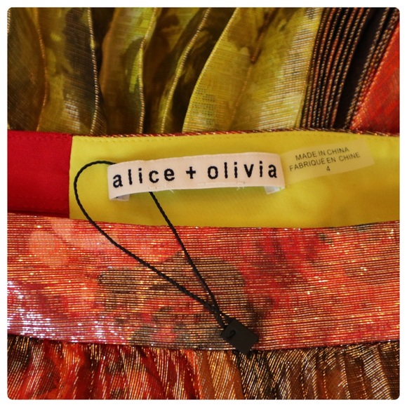 ALICE + OLIVIA Katz Sunburst Pleated Maxi Skirt - Picture 13 of 15